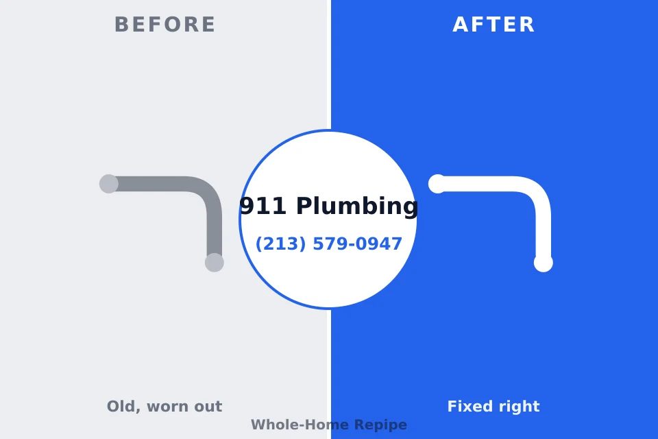 Before and after: plumbing company Bon Aqua Junction, TN